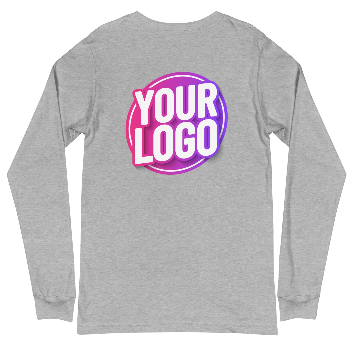 Long Sleeve Tee with Custom Printed Front & Back