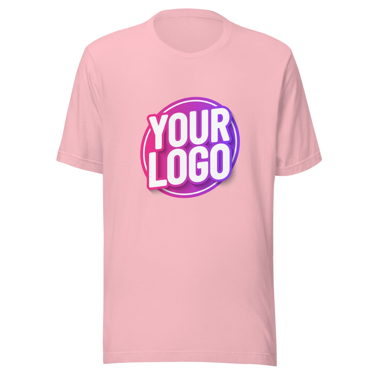 Unisex t-shirt - Pink with Custom Printed Front & Back