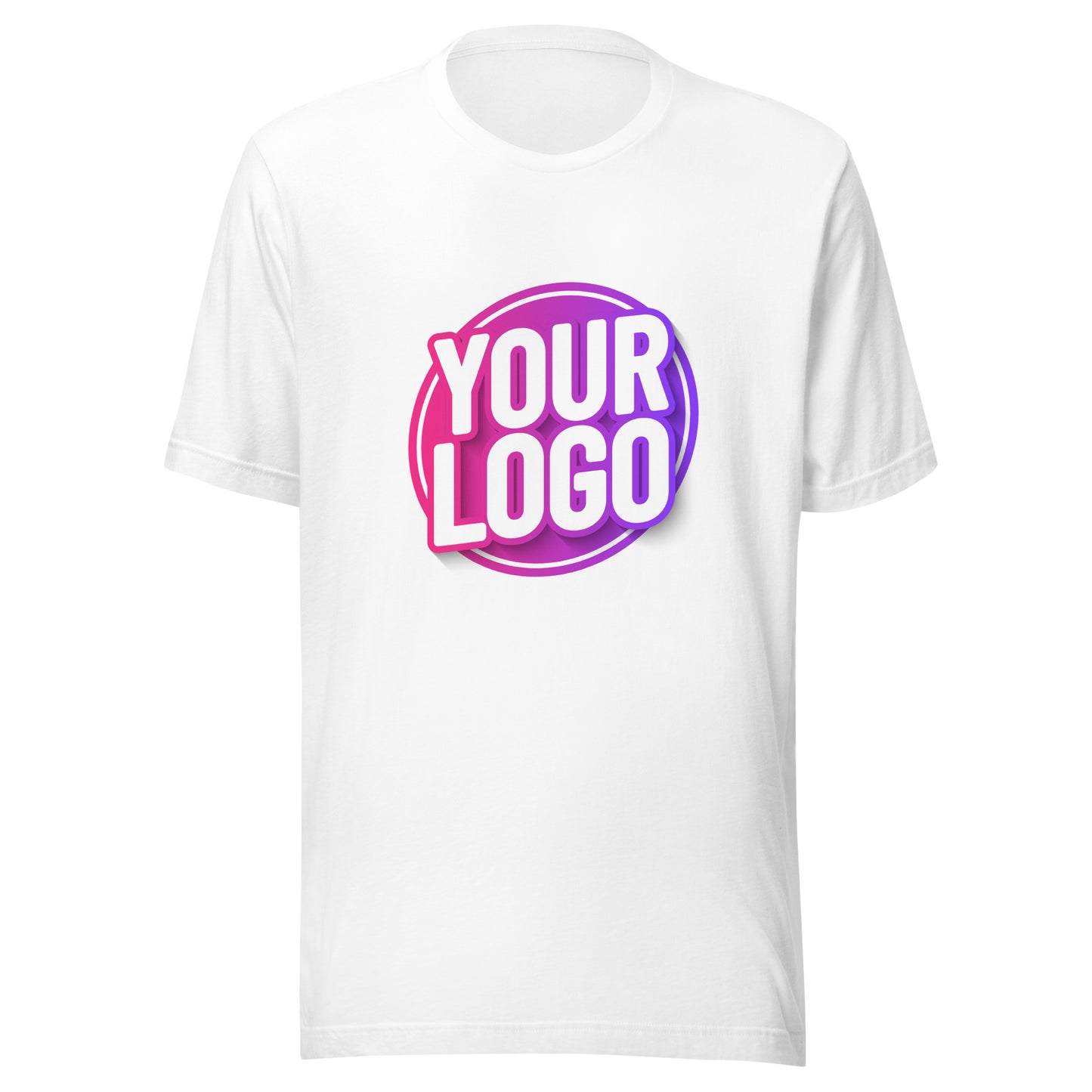 Unisex t-shirt - White with Custom Printed Front