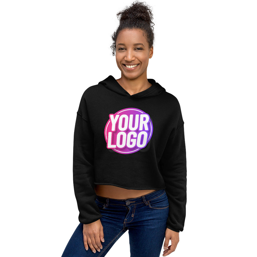 Crop Hoodie with Custom Printed Front Back Apparel Selector