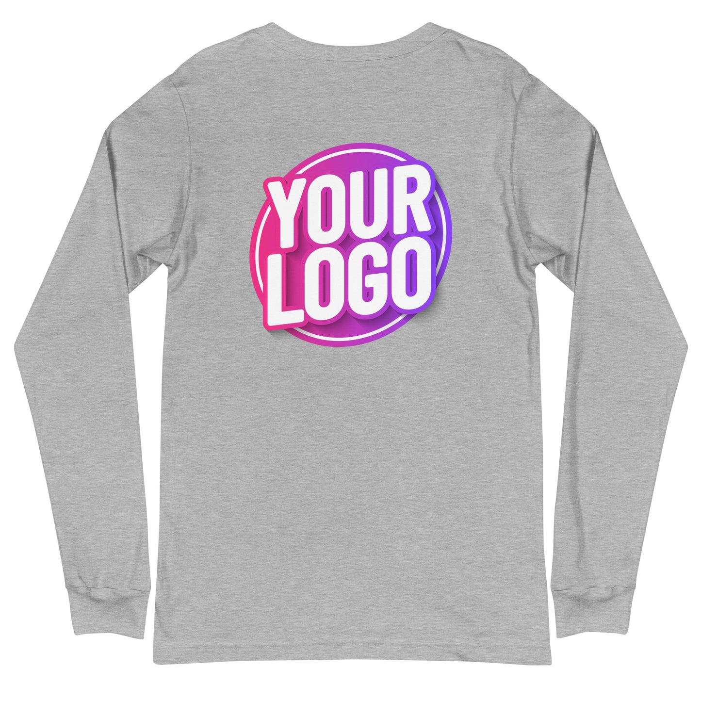 Long Sleeve Tee with Custom Printed Back