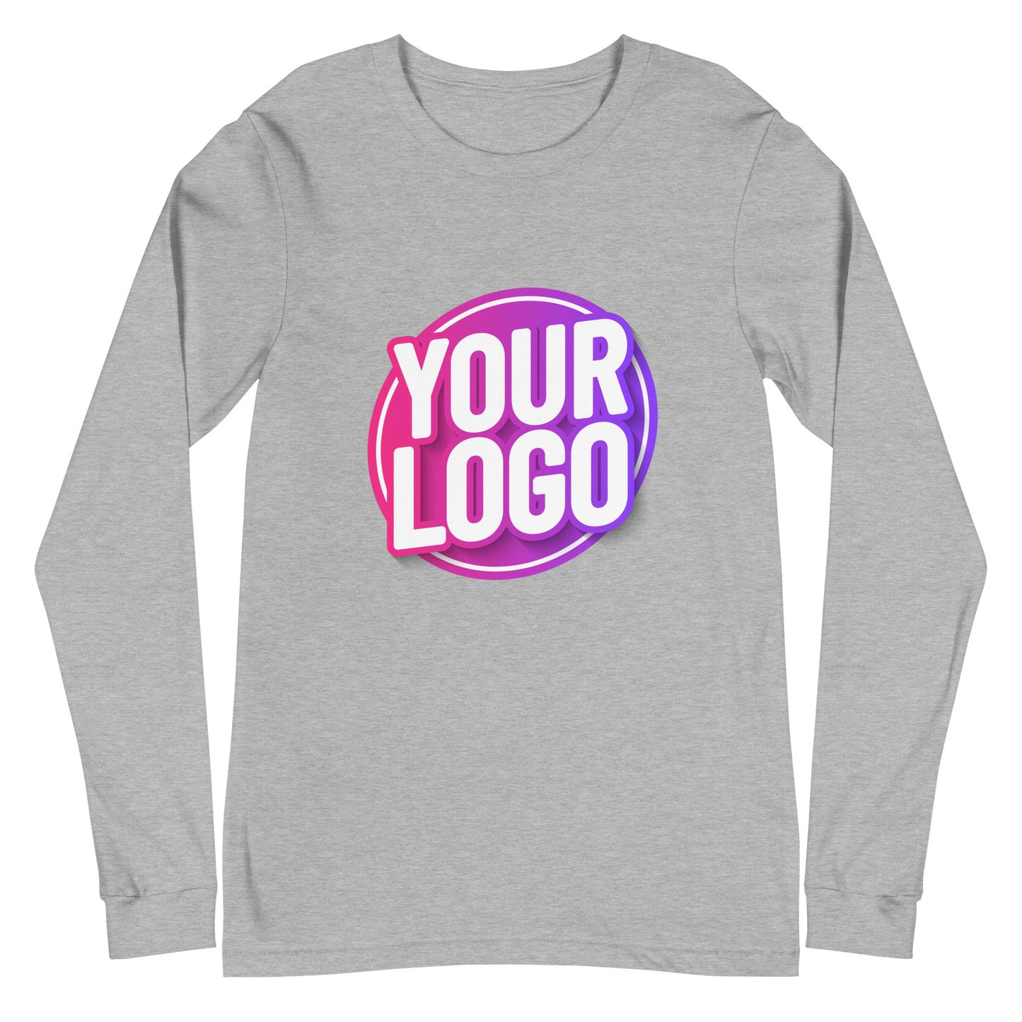 Long Sleeve Tee with Custom Printed Front & Back