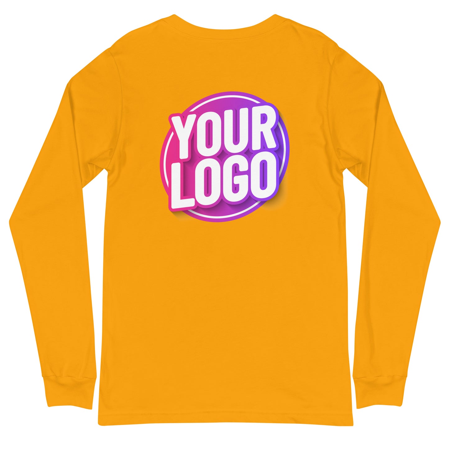 Long Sleeve Tee with Custom Printed Back