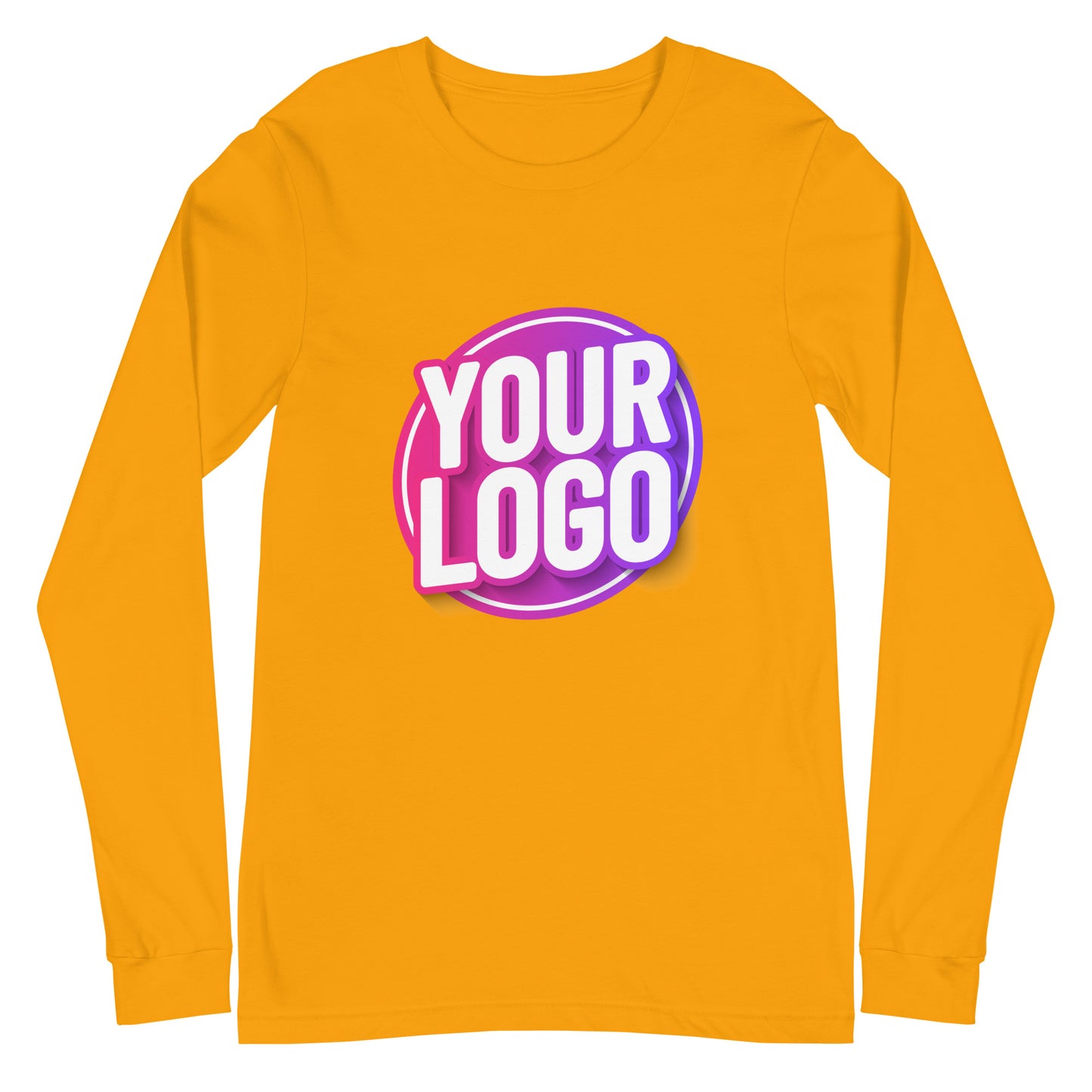 Long Sleeve Tee with Custom Printed Front & Back