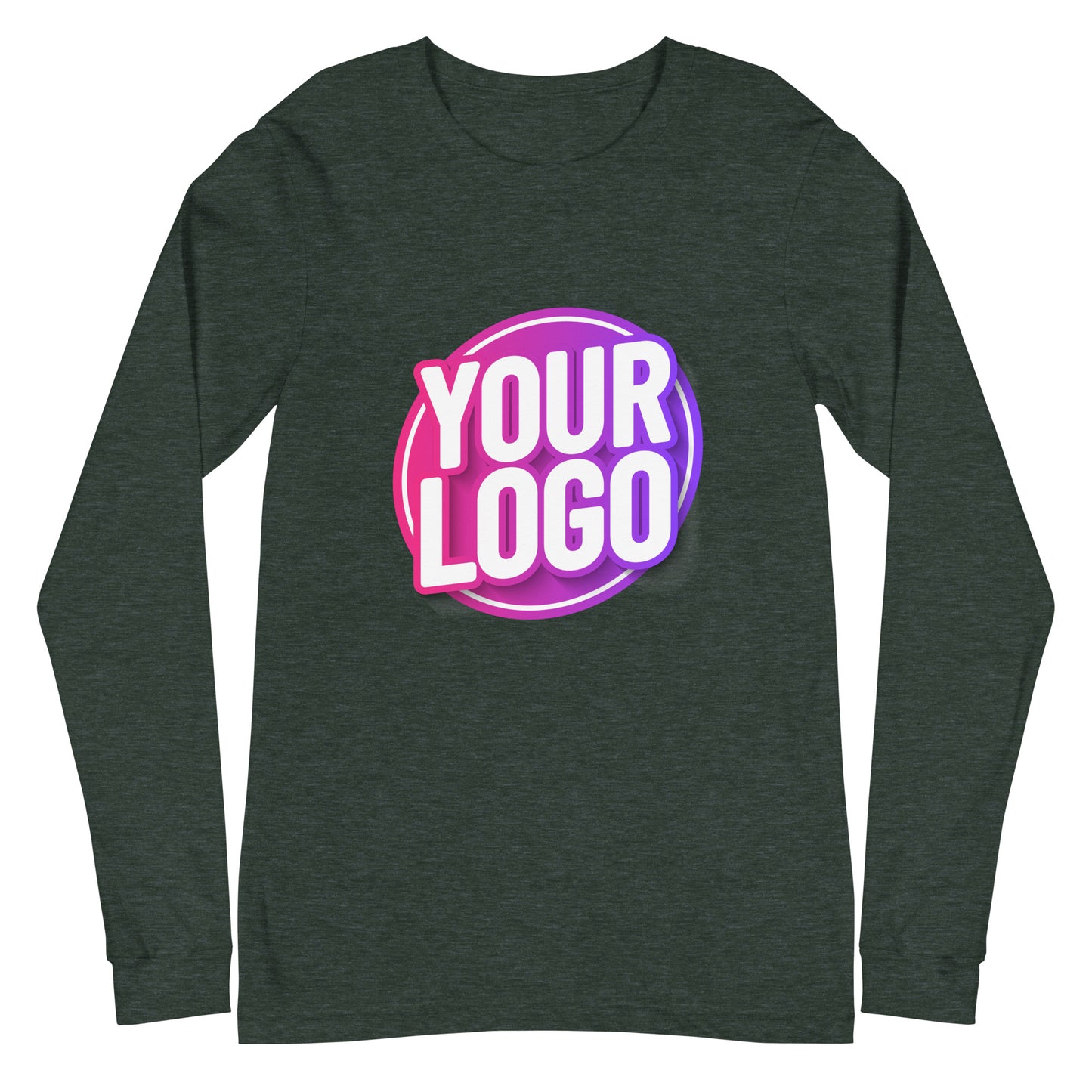 Long Sleeve Tee with Custom Printed Front & Back