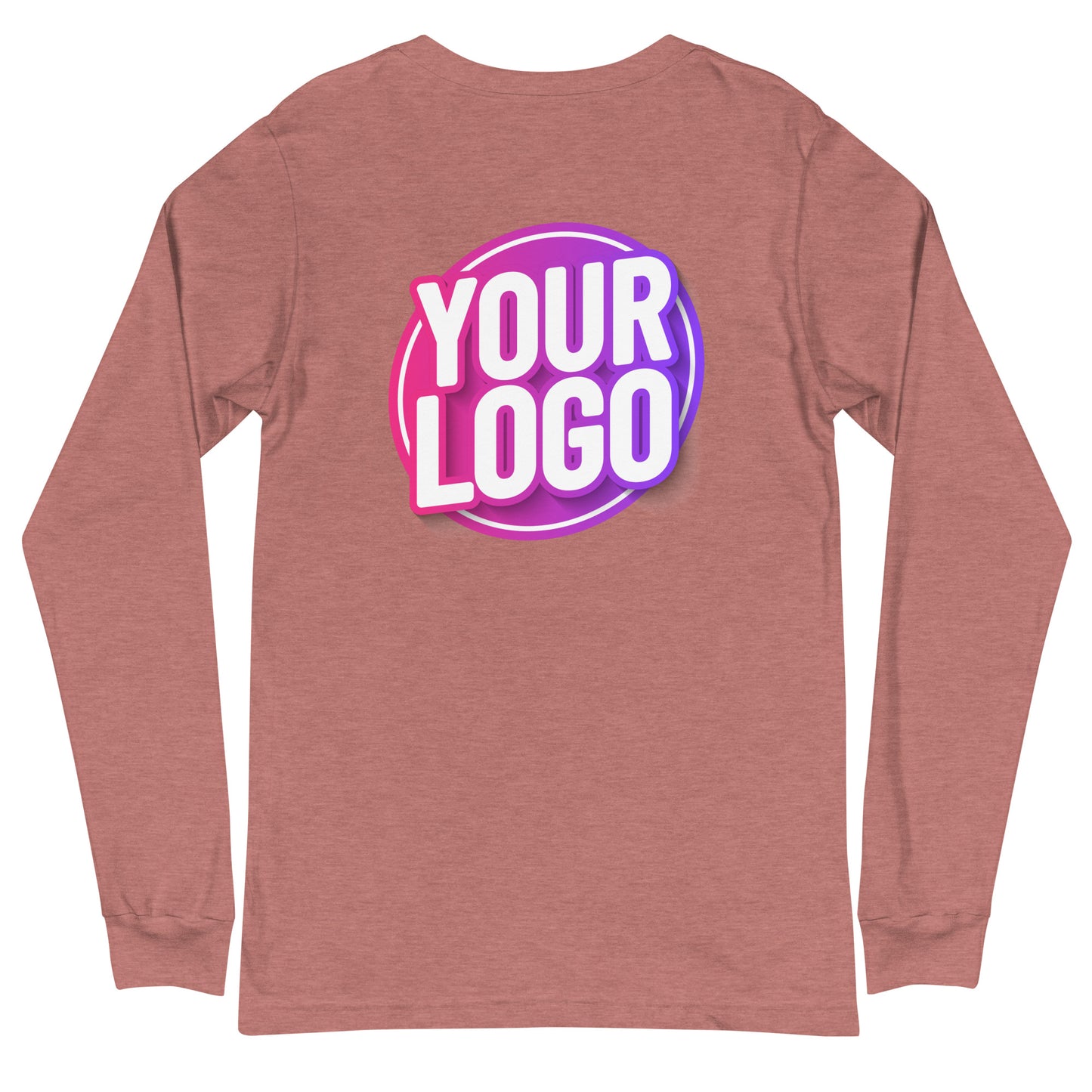 Long Sleeve Tee with Custom Printed Back