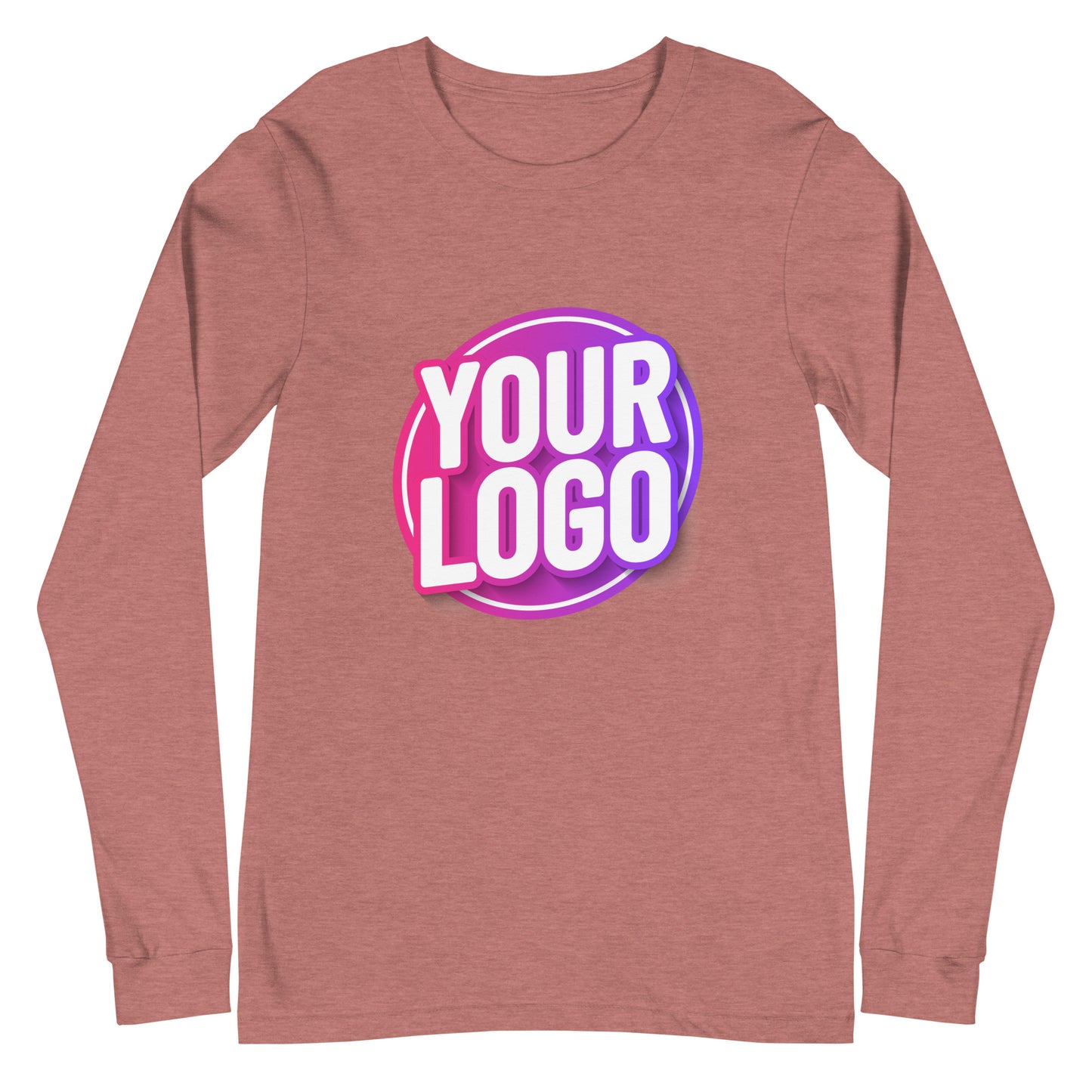 Long Sleeve Tee with Custom Printed Front & Back