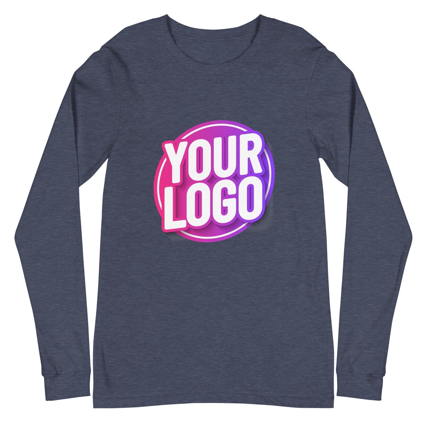 Long Sleeve Tee with Custom Printed Front & Back