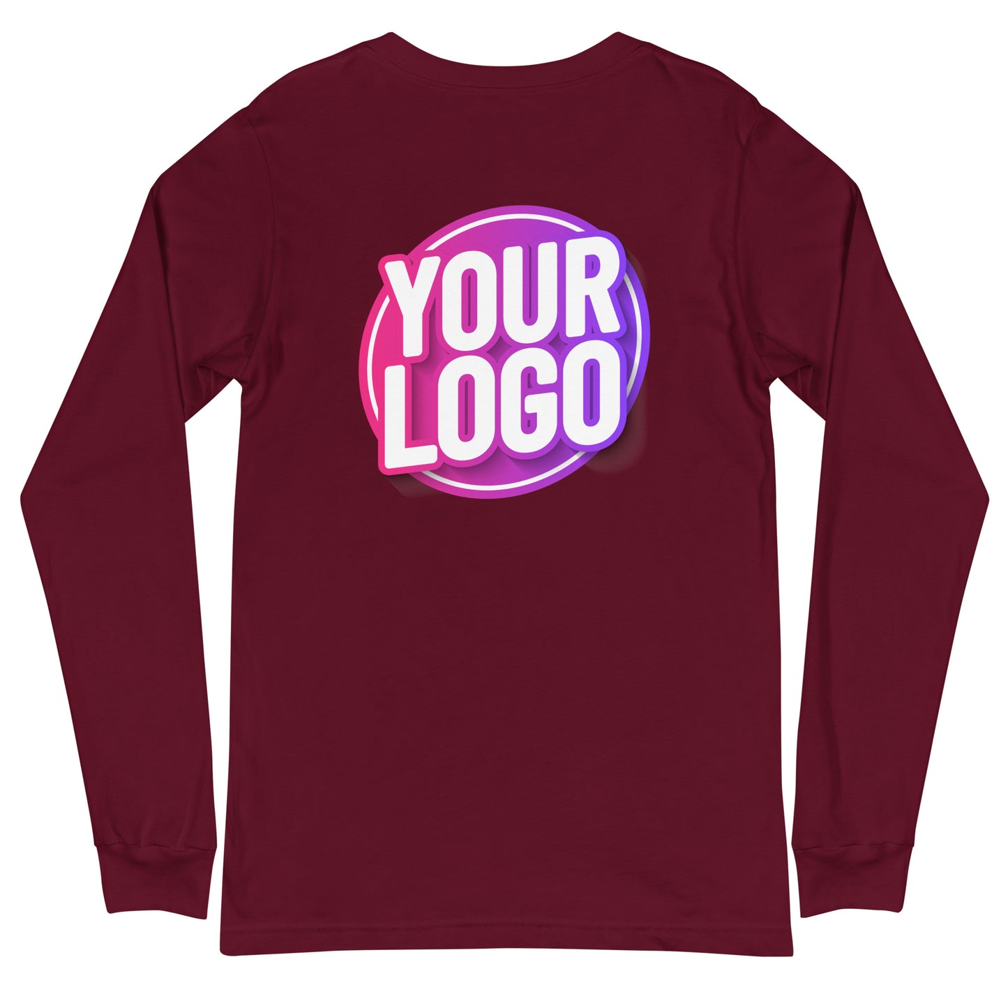 Long Sleeve Tee with Custom Printed Back