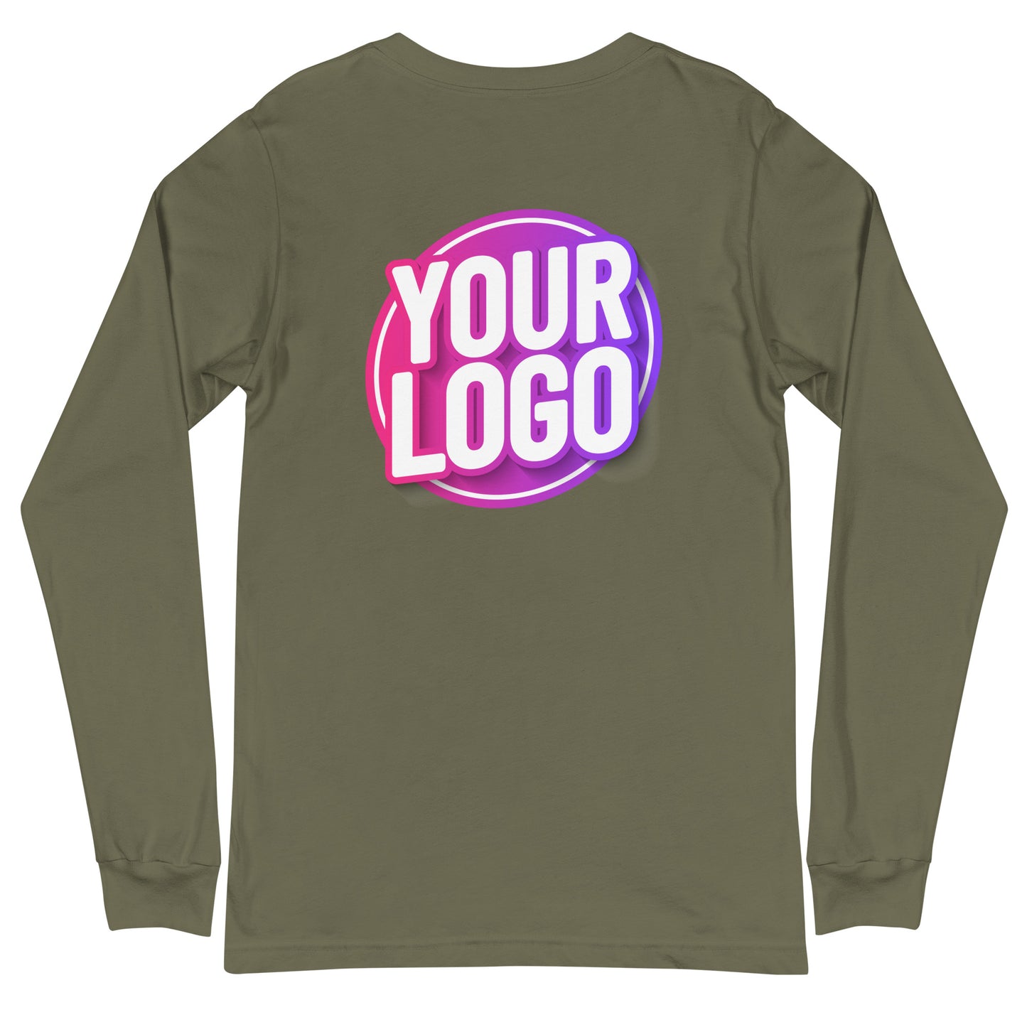 Long Sleeve Tee with Custom Printed Back