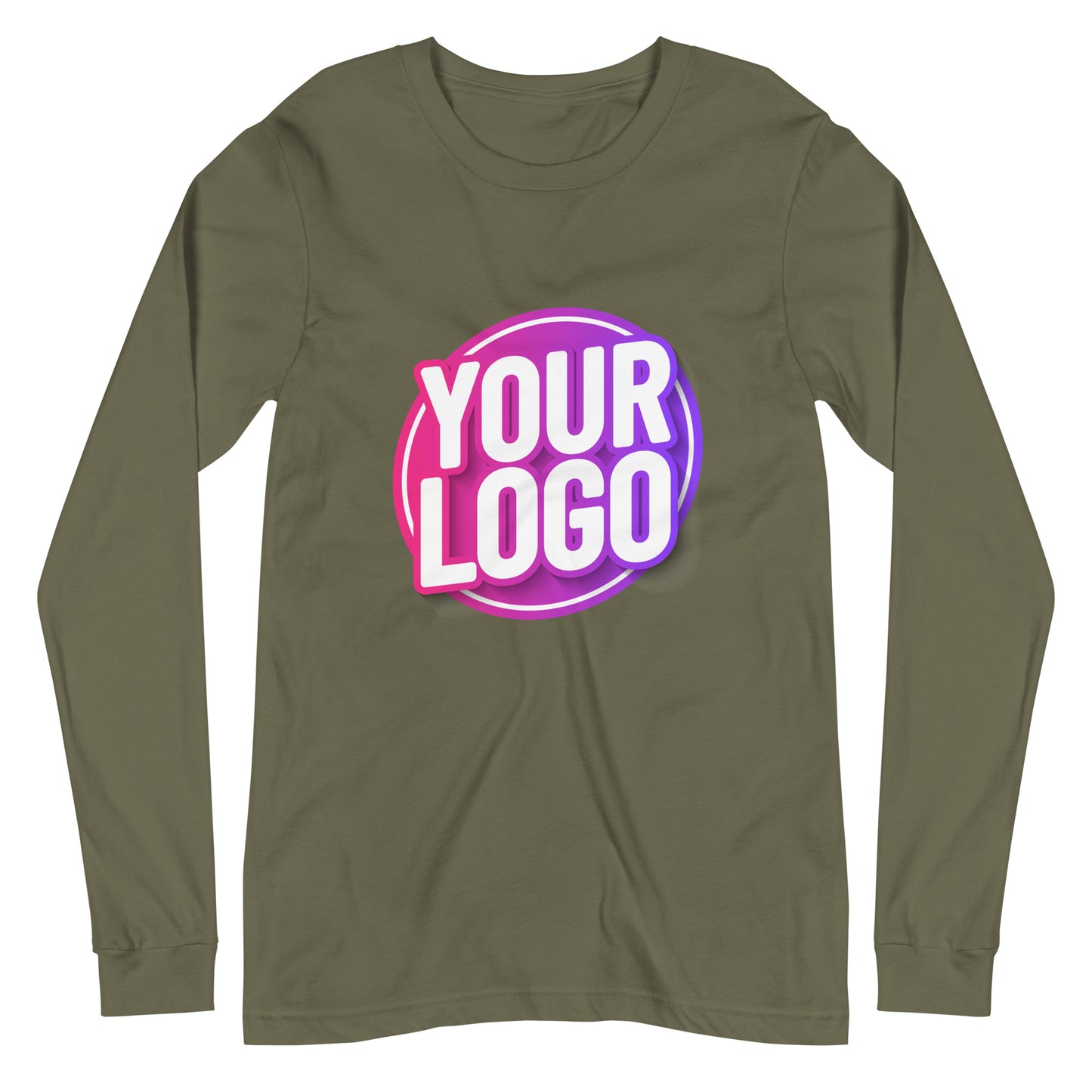 Long Sleeve Tee with Custom Printed Front