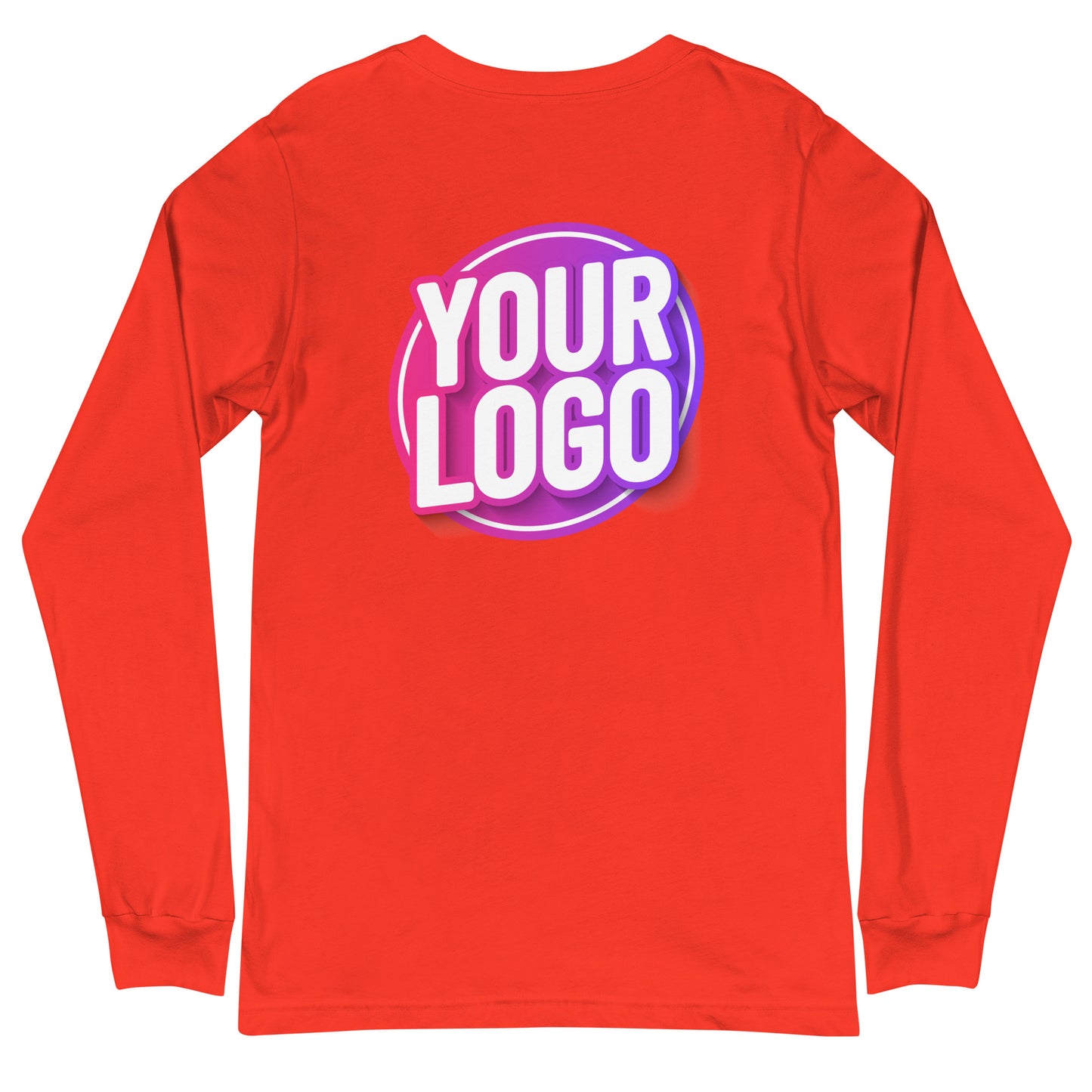 Long Sleeve Tee with Custom Printed Back