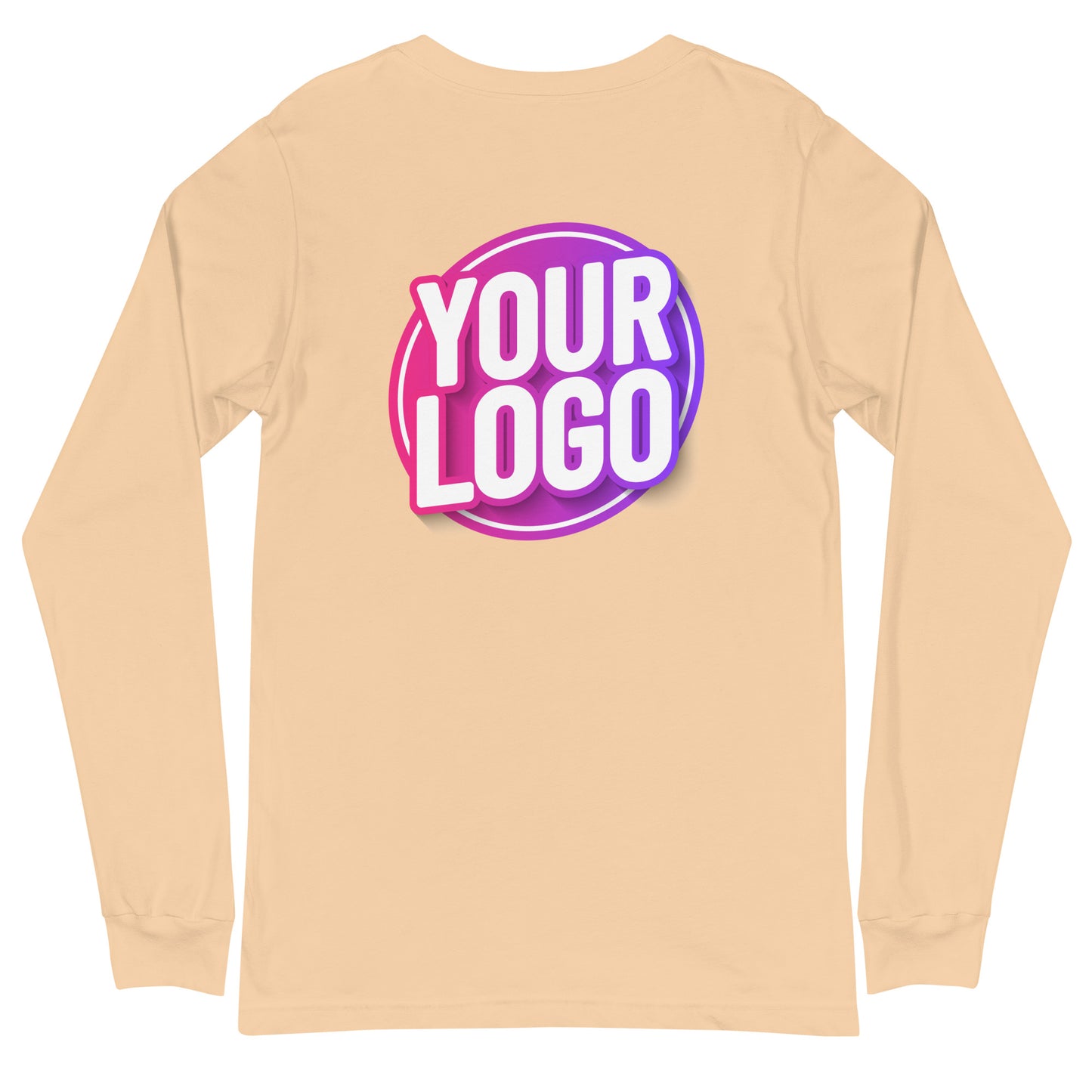 Long Sleeve Tee with Custom Printed Back