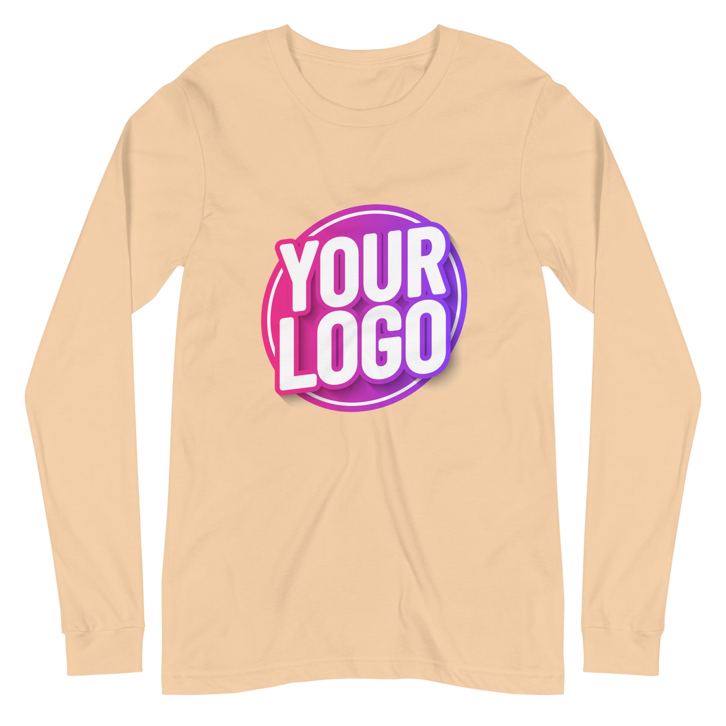 Long Sleeve Tee with Custom Printed Front