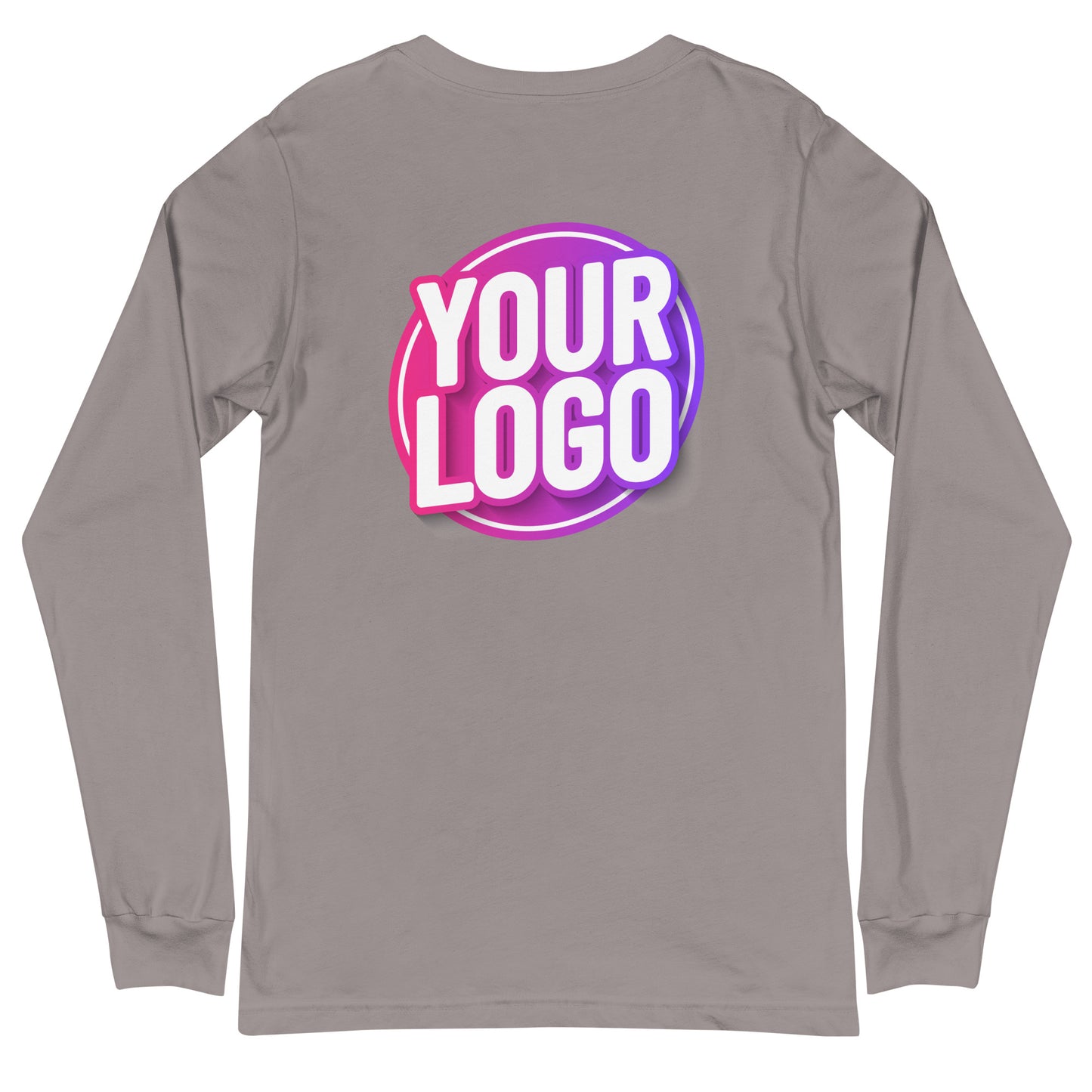 Long Sleeve Tee with Custom Printed Front & Back