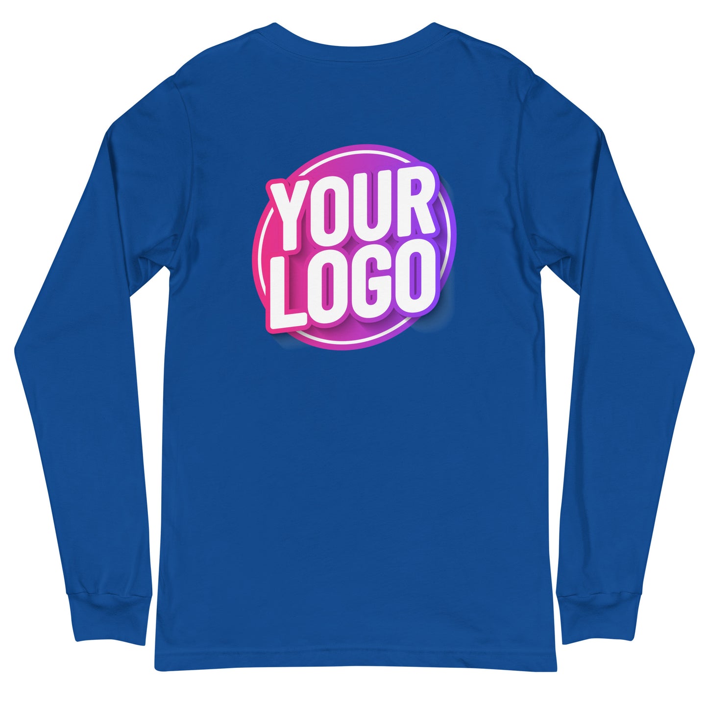 Long Sleeve Tee with Custom Printed Front & Back