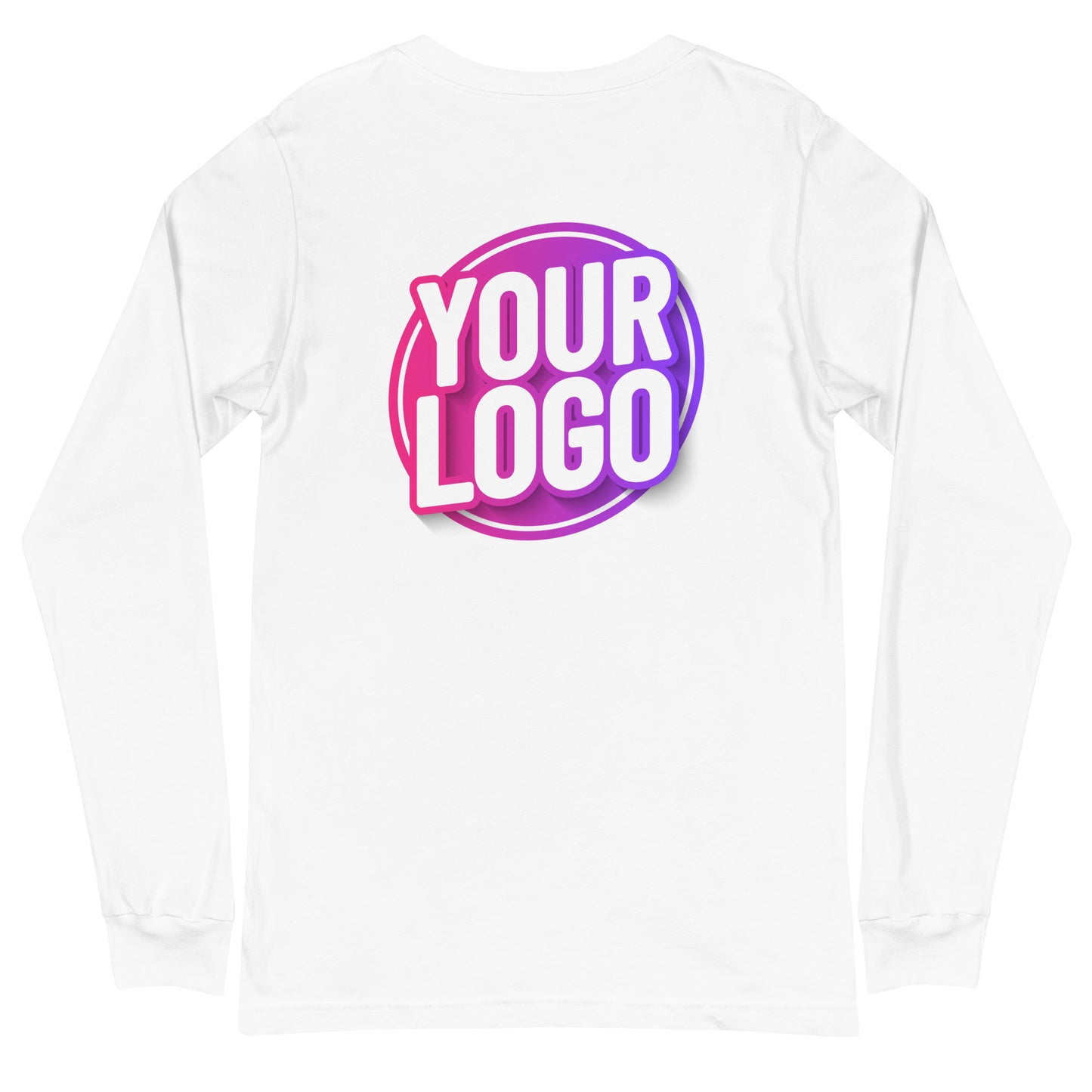 Long Sleeve Tee with Custom Printed Back