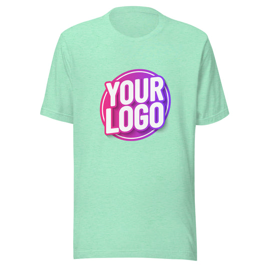 Unisex t-shirt - Heather Mint with Custom Printed Front