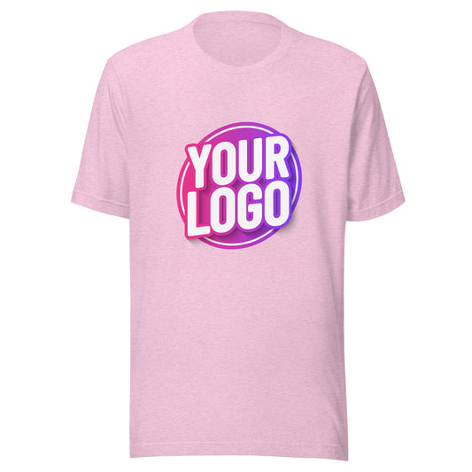 Unisex t-shirt - Heather Prism Lilac with Custom Printed Front & Back