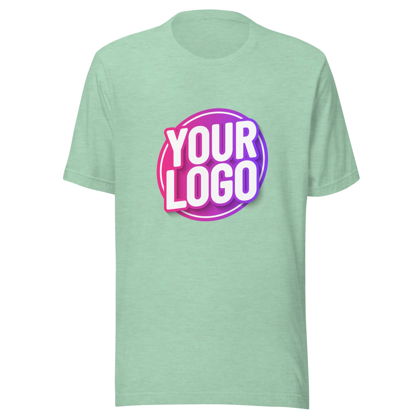 Unisex t-shirt - Heather Prism Mint with Custom Printed Front