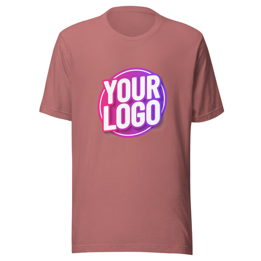 Unisex t-shirt - Mauve with Custom Printed Front & Back