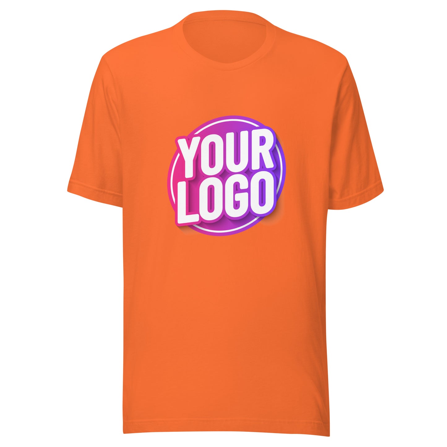 Unisex t-shirt - Orange with Custom Printed Front