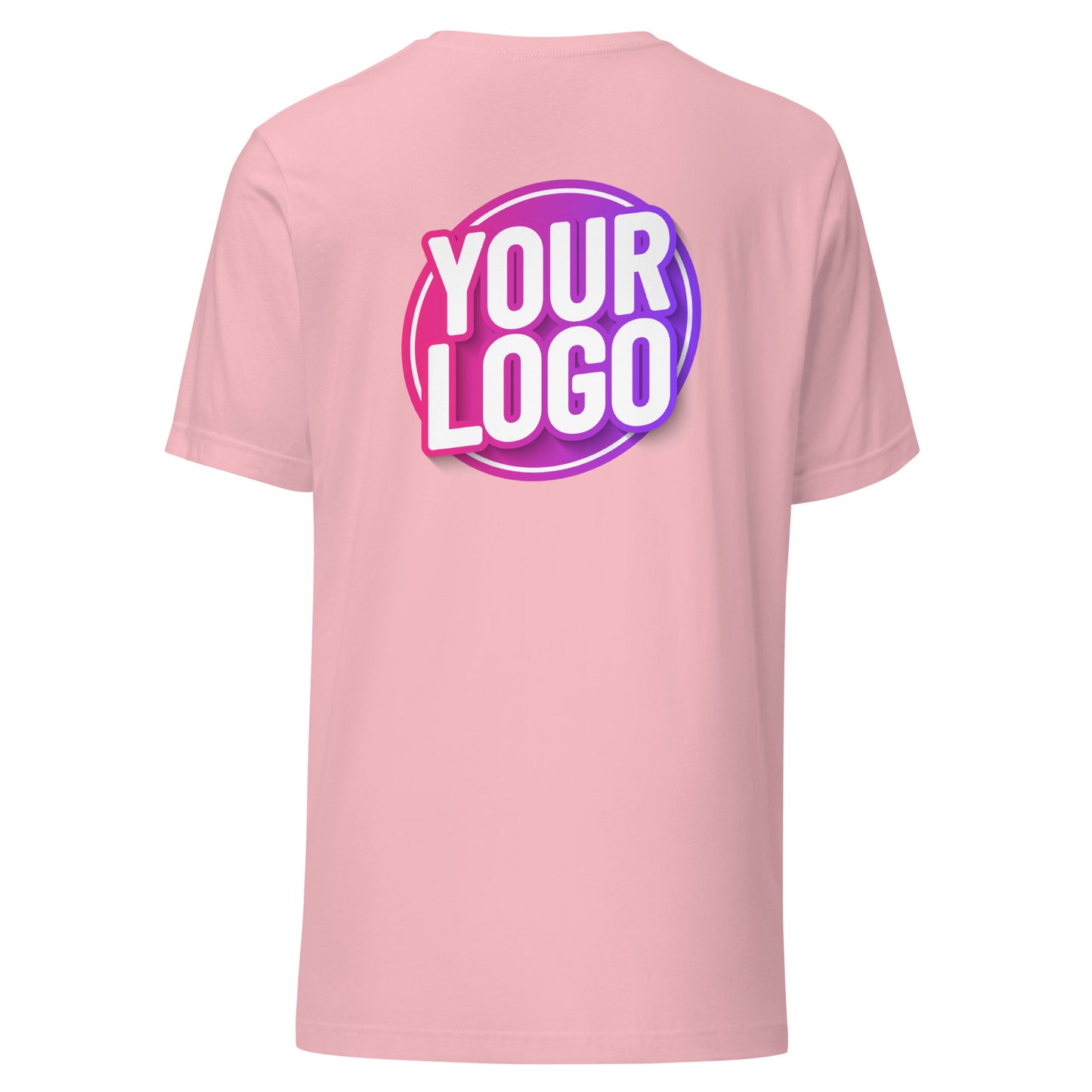 Unisex t-shirt - Pink with Custom Printed back