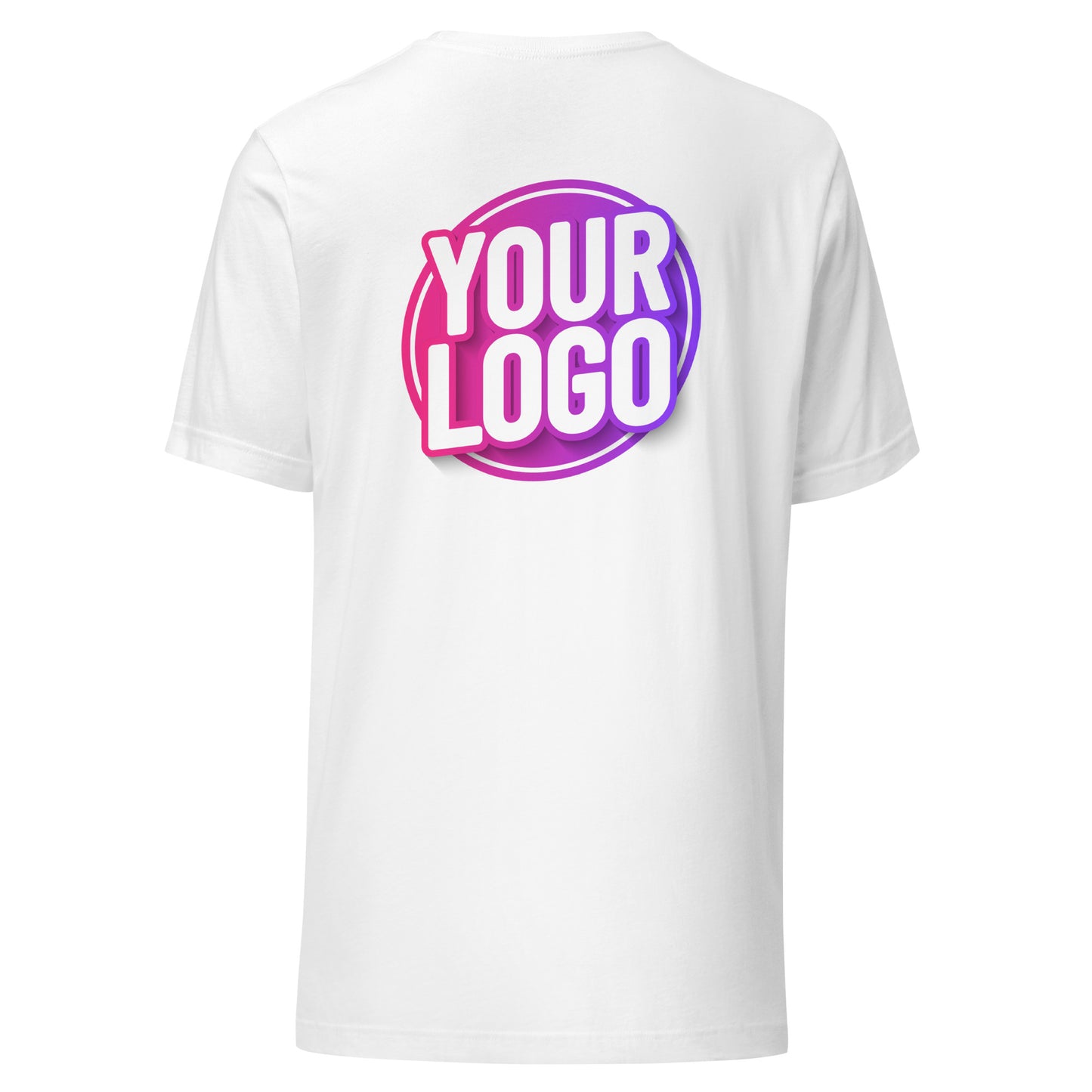 Unisex t-shirt - White with Custom Printed Front & Back